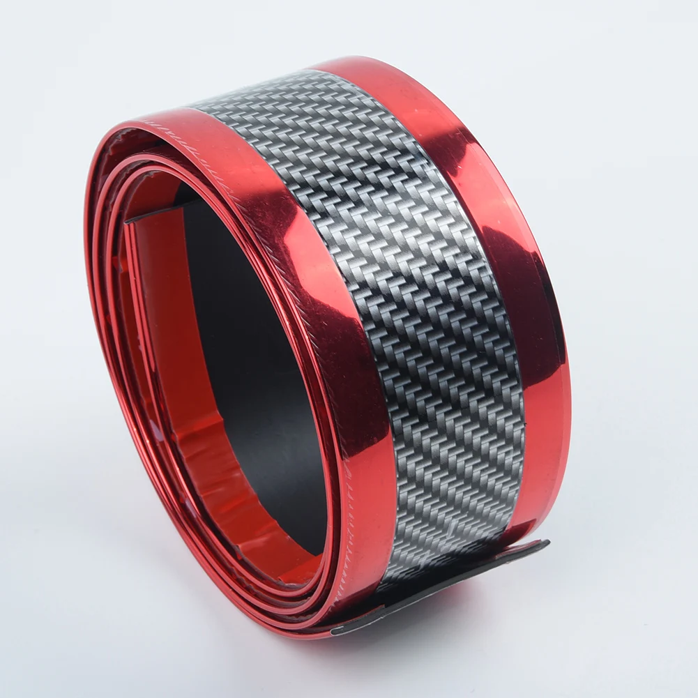 1 м углеродное волокно накладка на дверь автомобиля защита для педали полоски