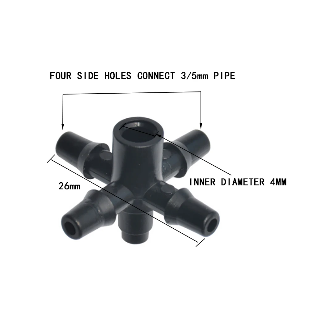 100pcs pack 1/8 &quotколючая разъем четырех способов использования до 3/5 мм трубки