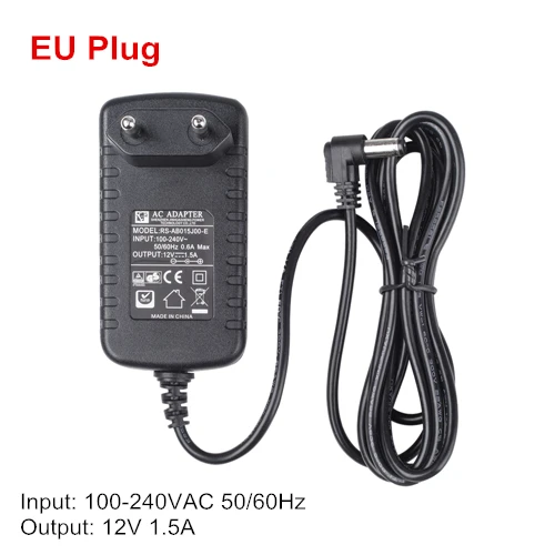 EU plug 2 м светодиодный светильник и монитор EU Plug 2,5 AC адаптер питания зарядное устройство AC 100-240 В к DC 12 В 2A для Viltrox L116T L116B L132T L126T - Цвет: EU plug