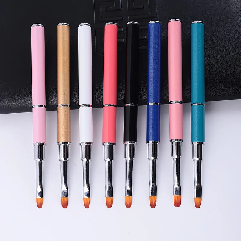 

1Pcs Dual Ended Nail Art Acrylic UV Gel Extension Builder Flower Painting Pen Brush UV Gel Remover Spatula Stick Manicure Tool