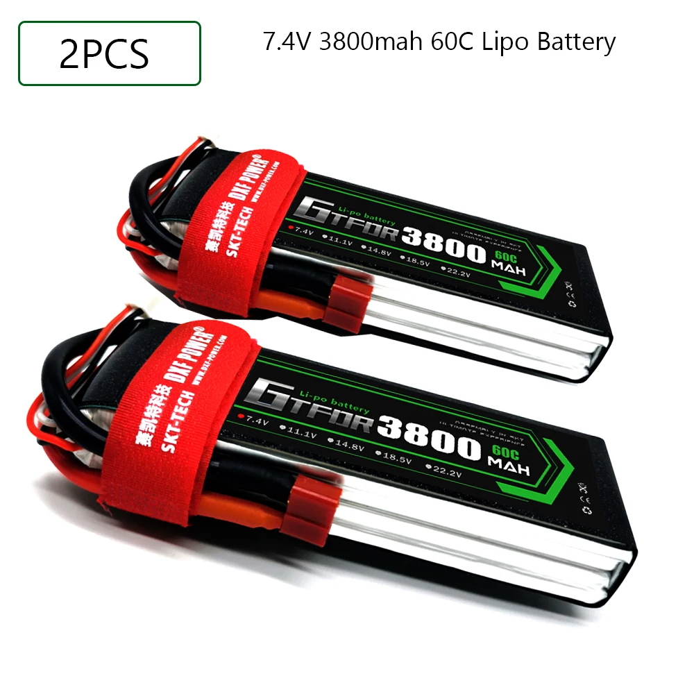 

GTFDR 3800mAh 7.4V 60C-120C Lipo battery 2S XT60/DEANS/XT90/EC5 For AKKU Drone FPV Truck four axi Helicopter RC Car Airplane