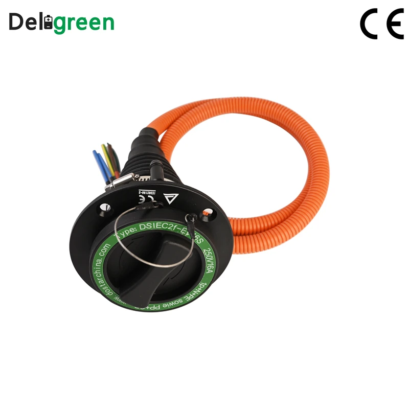 32A IEC62196-2 Европейский стандарт вход/розетка 1 м UL кабель трехфазный IEC EV боковой тип 2 Уровень 2