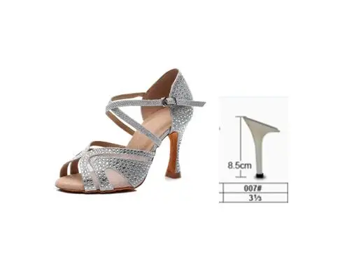 Heel Height(inch)3.3 Goettin/Джаз обувь для бальных танцев для девочек; обувь для латинских танцев; женские бренды; женская обувь на каблуке; стразы; расшитая блестками ткань; сандалии - Цвет: Heel Height(inch)3.3