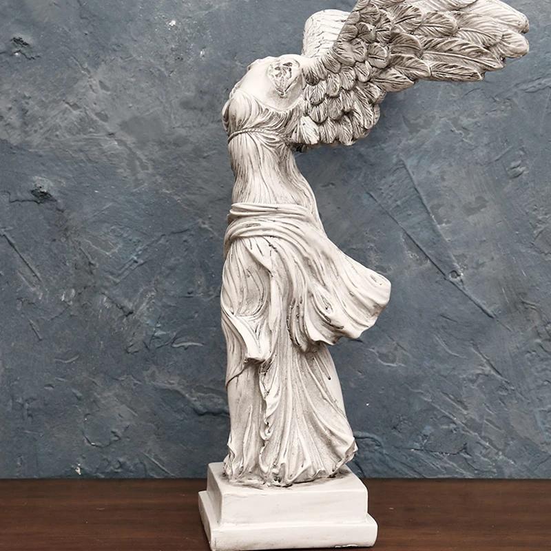 

VICTORY GODDESS SCULPTURE ANCIENT GREEK STATUE VINTAGE ABSTRACT FIGURINES RESIN CRAFTWORK EUROPEAN HOME DECORATIONS