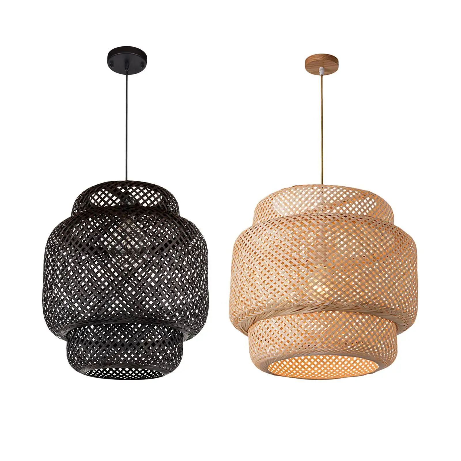 Креативный подвесной светильник в деревенском стиле ПЛЕТЕНЫЙ НАТУРАЛЬНЫЙ