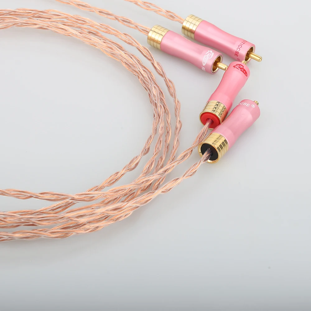Hifi 8TS 8N OCC одиночный медный посеребренный кабель RCA к цифровой аудио видео