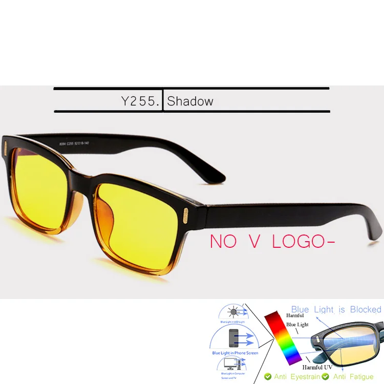 NO V LOGO-Y255 IVSTA, синий светильник, очки, компьютерная игровая оправа, для мужчин, анти-Синие лучи, блокировка, по рецепту, близорукость, поляризованные солнцезащитные очки, ночной ботаник - Цвет оправы: NO V LOGO-Y255