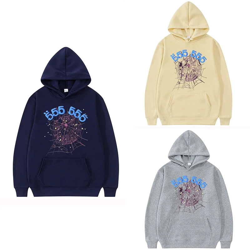

Fashion Creativity Sp5der 555555 Hoodie Men Women High Quality Spider Web Pattern Sweatshirt Unisex Loose Clothing
