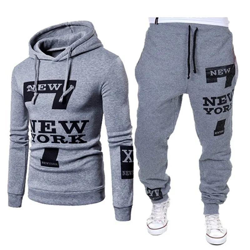 

Sportswear Men's Suit Winter Hoodie Pants 2 Piece Set 2021 Running Hoodie Men's Sweatshirt Sports Jogging Sweatpants Men's Set