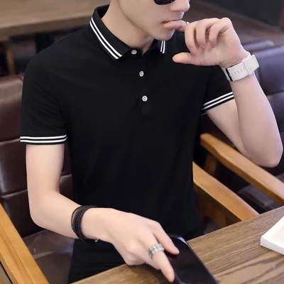 

Summer men's business casual short sleeve t-shirt 9829