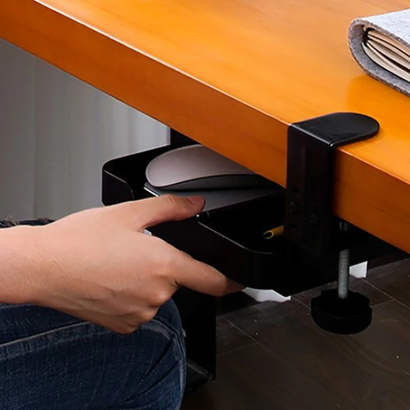Keyboard Mouse Tray Rotating and Pad Can Be Used for Storage Box Hiding Under the Desktop | Компьютеры и офис