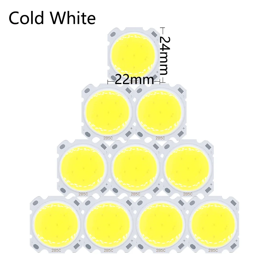 

Светодиодные чипы COB 3Вт/5Вт 10 шт.
