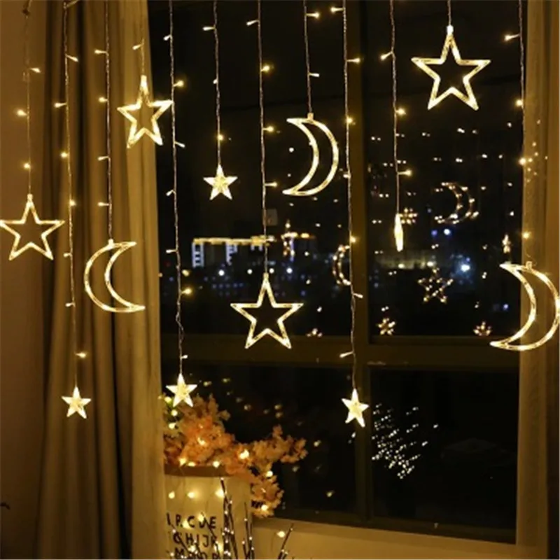 

LED Star and Moon String Lights Ramadan Decoration Holiday Party Decoration Birthday Decoration Wedding Decor Fairy Lights