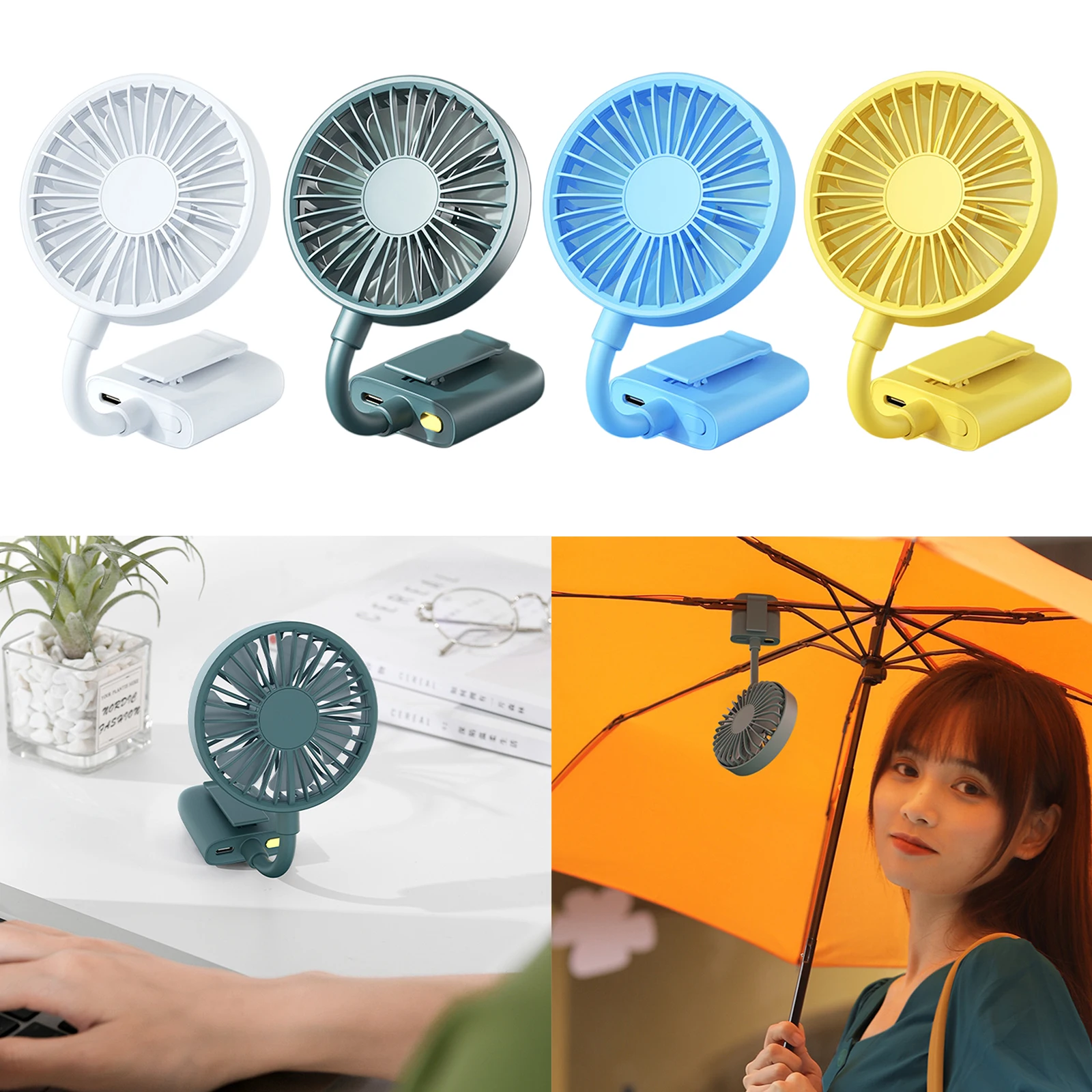 

Portable Clip Fan Tabletop Desktop Fan 800mAh Rotatable Buggies Cooler Fans