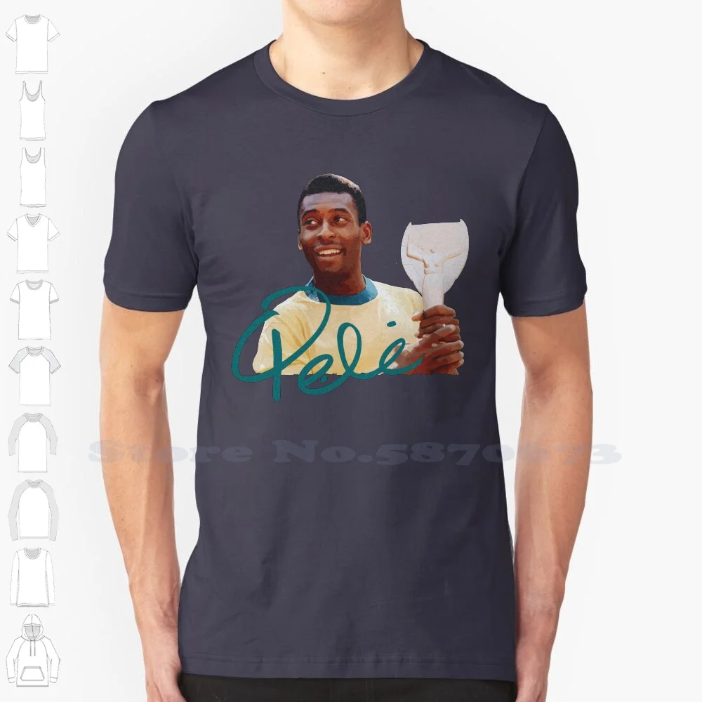 

Pele - Football Legend Custom Funny Hot Sale Tshirt Vintage Retro Brazil Panenka Selecao Legend Football Soccer Maradona