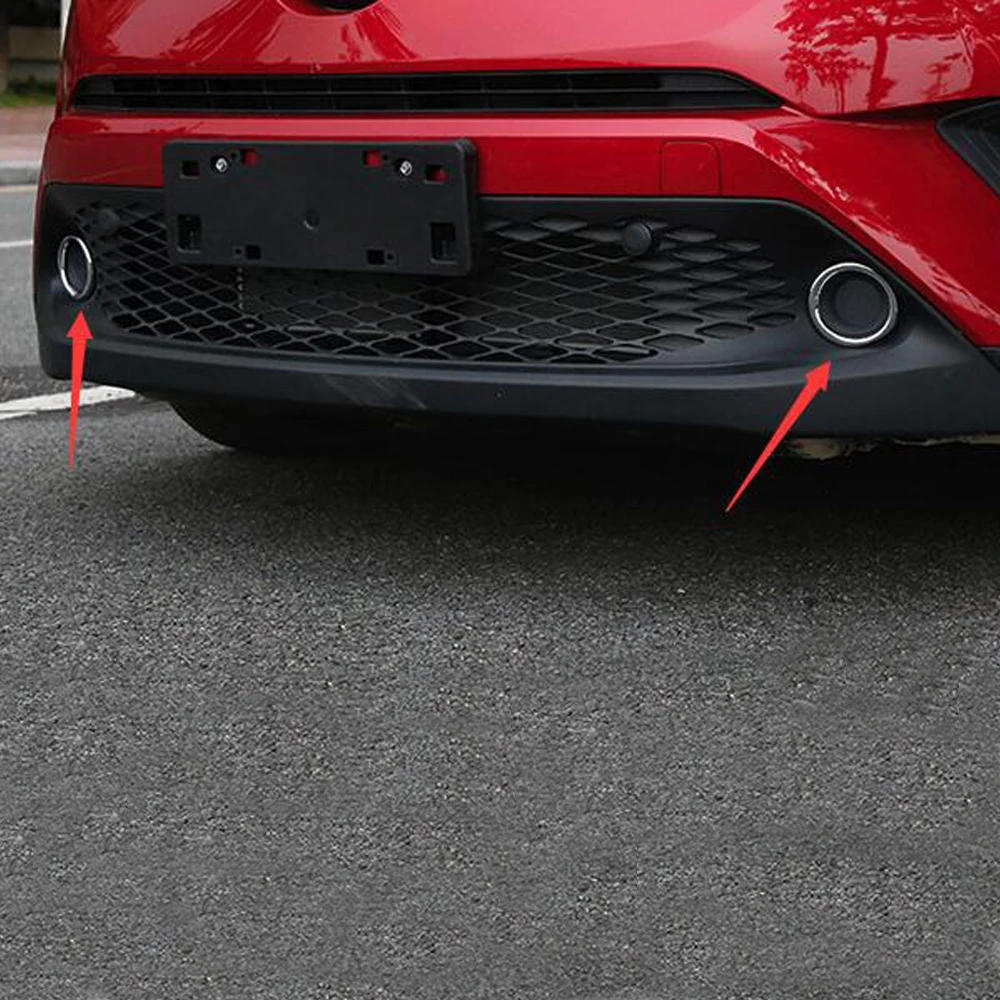 

Для Toyota CHR C-HR 2016 2017 2018 аксессуары 2 шт. автомобильный Стайлинг ABS передняя противотуманная фара декоративная рамка Передняя противотуманная ...