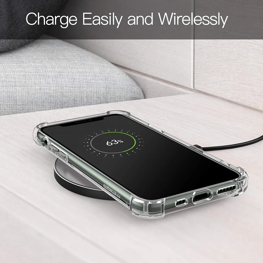 Противоударный бампер прозрачный силиконовый чехол для телефона iPhone 11 Pro Max