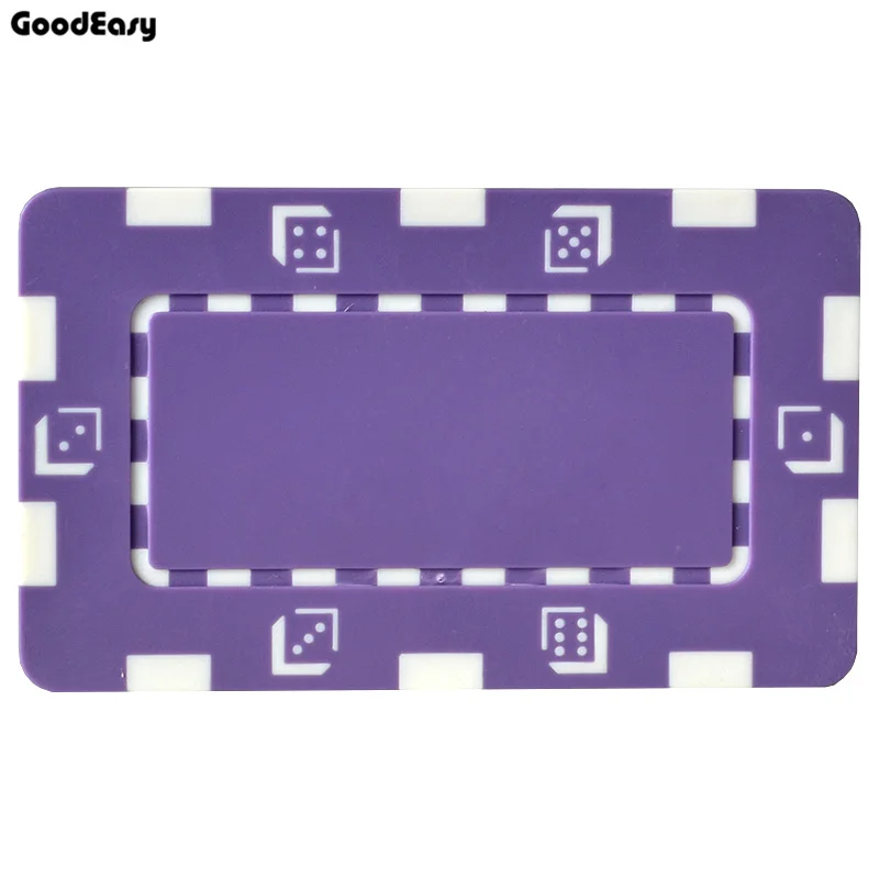 purple ABS квадратный Техасский Холдем покерные фишки набор казино металлические монеты развлечения Монте-Карло покер клуб аксессуары Прямая поставка 10 шт./лот - Цвет: purple