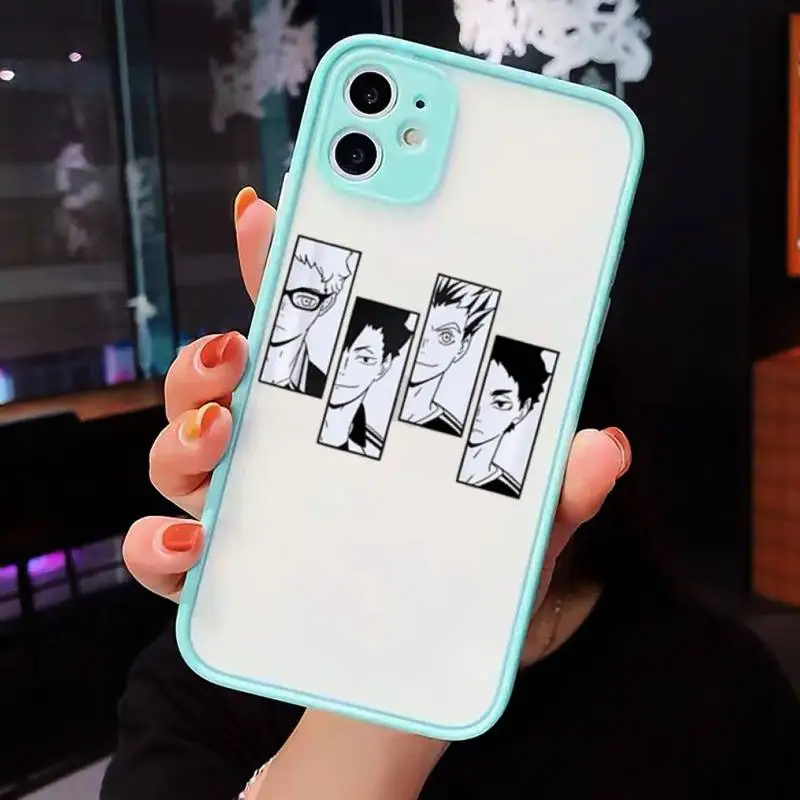 

Haikyuu volleyball boy Hinata attacks Anime Phone Cases Matte For iPhone 12 Mini 11 Pro XR XS Max 7 8 Plus X Hard PC Back Cover