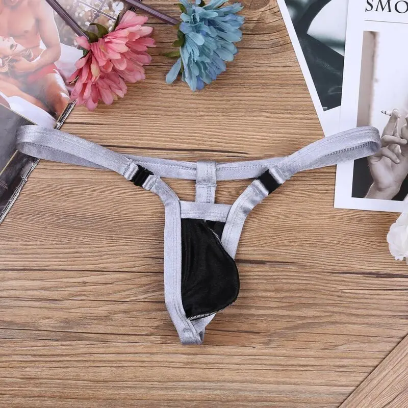 Мужские стринги с низкой посадкой sпанси черные эластичные дышащее нижнее белье