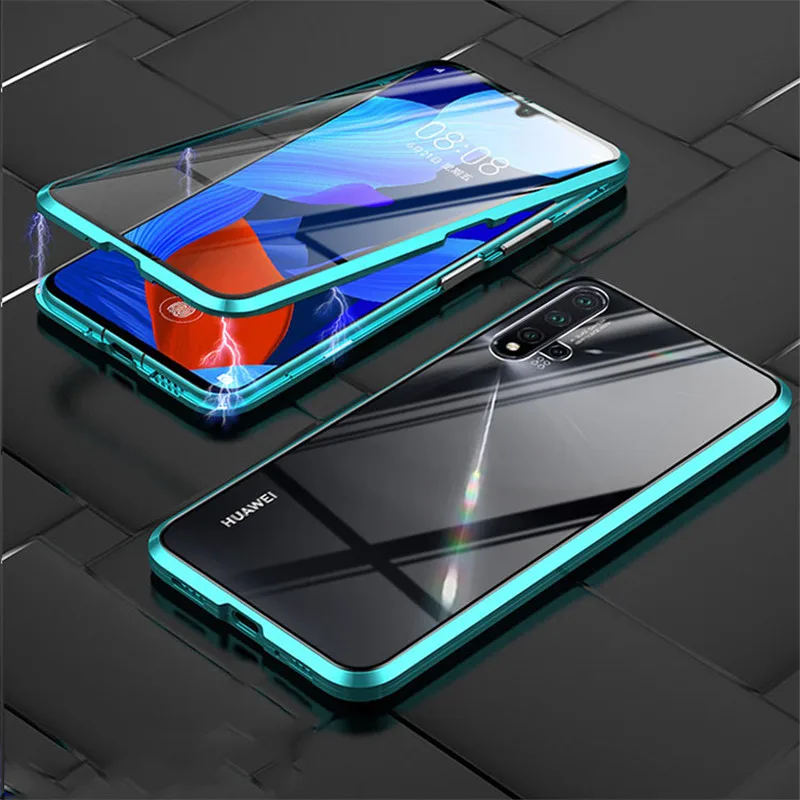 meta magnetic adsorption phone case for oppo realme 8 7 pro tempered glass cover for oppo reno 6 5 4 3 pro full protection coque free global shipping