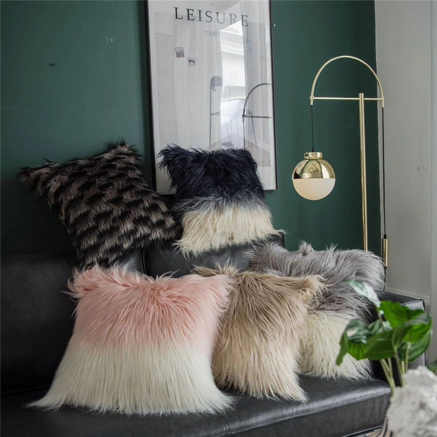 Наволочка плюшевая для дивана 45x45 см|Наволочки| |