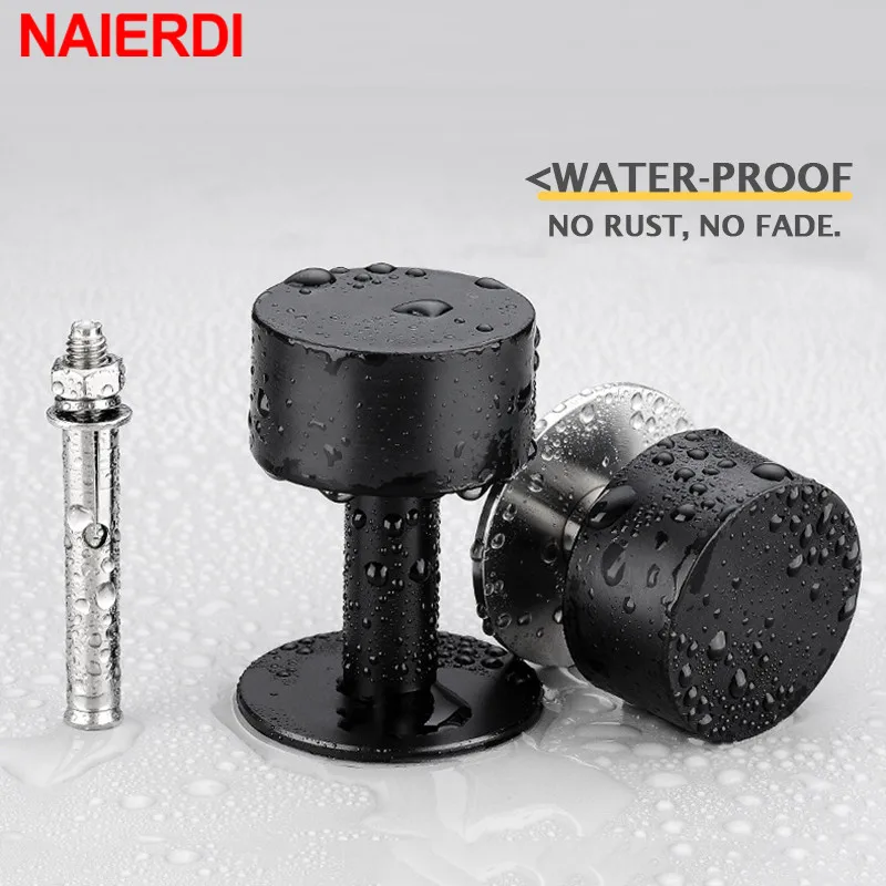 Резиновый дверной ограничитель NAIERDI из нержавеющей стали без отверстий