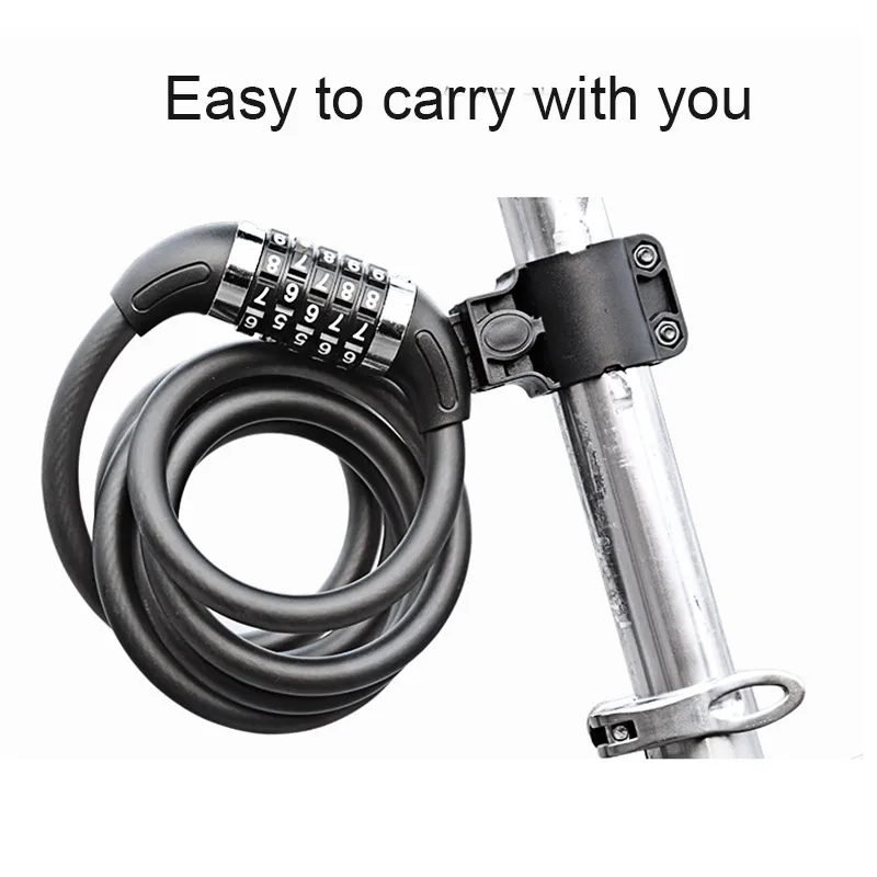 Bike Lock 5 Digit Code Combination Bicycle Security Equipment MTB Anti-theft Fixed Password | Спорт и развлечения