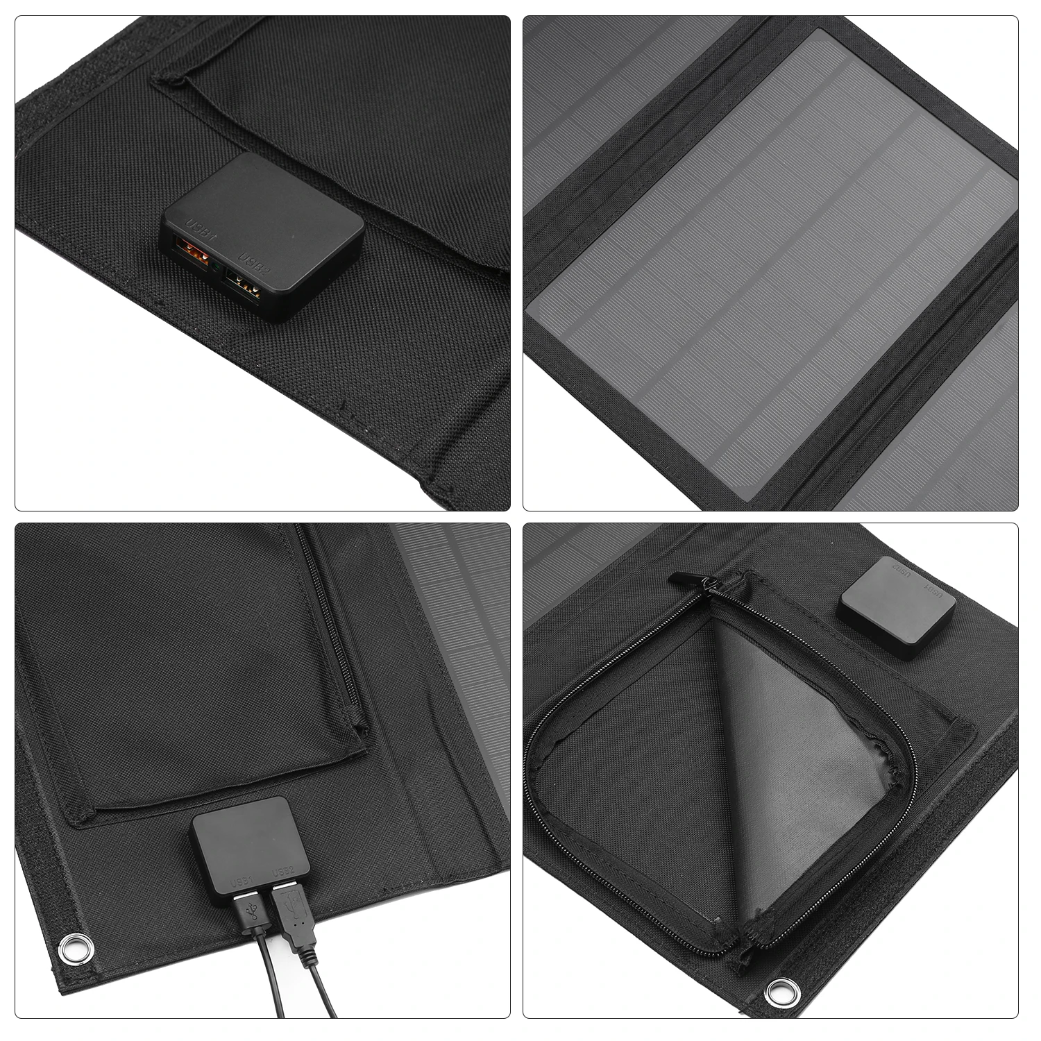 30 Вт складное солнечное зарядное устройство с двумя usb портами 5 В для сотового