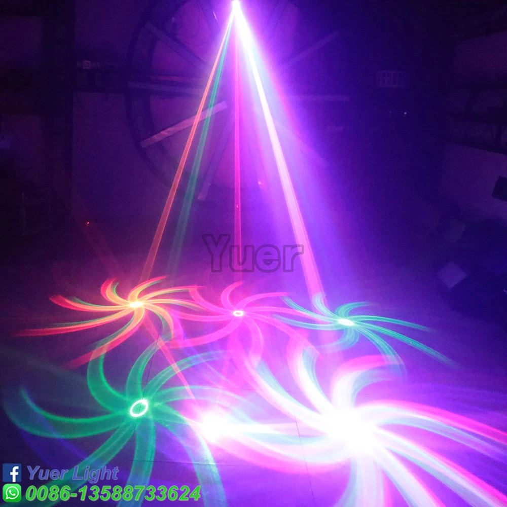 DJ 1 5 Вт RGB лазерсветильник световой узор анимация 6 в проектор DMX512 управление