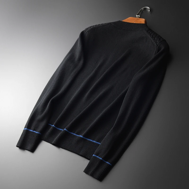 Minglu протектор шерстяной мужской свитер класса люкс 3d жаккардовая трикотажная