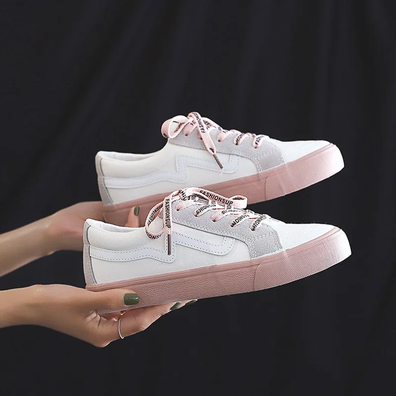 

2019 Spring and Autumn new canvas shoes casual white shoes Korean version of the board shoes