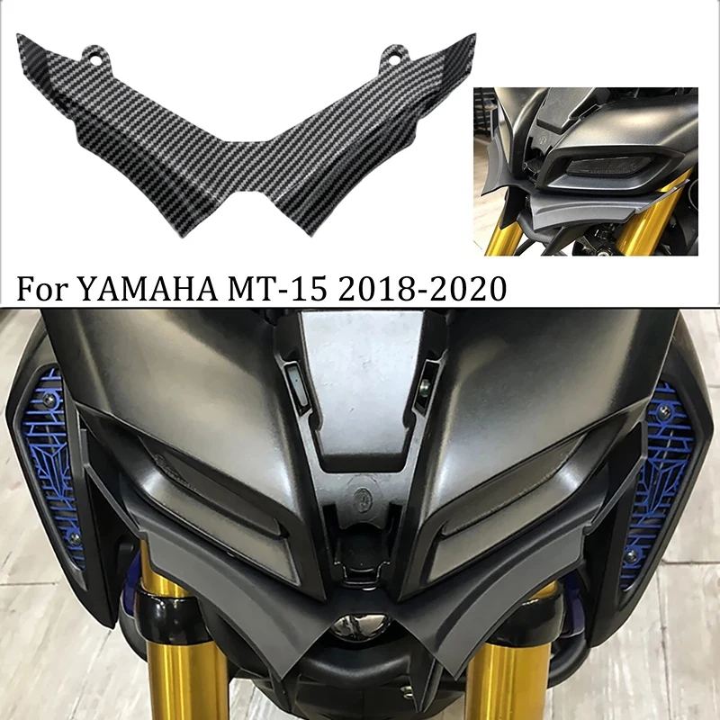 

Для Yamaha MT15 MT-15 2018-2021 крылья Передняя Пневматическая обтекаемой формы с принтом крыльев защитный чехол из углеродного волокна