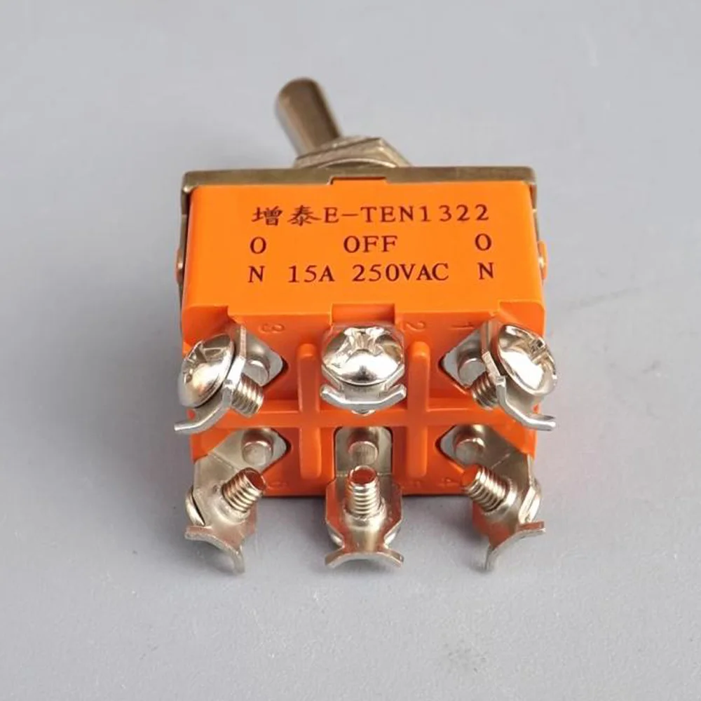 Переключатель 3 положения 6PIN DPDT ВКЛ. ВЫКЛ. DC 220V 15A мотор лампа светодиодный