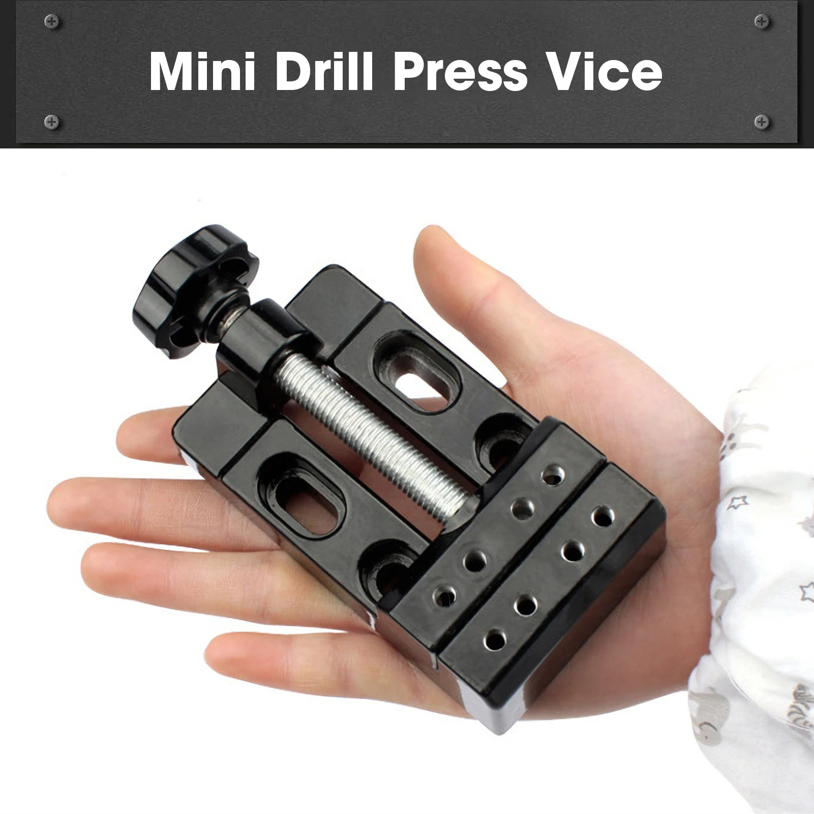 

57mm Flat Bench Vise Mini Flat Clamp Bench Clamp Mini Drill Press Vice Tool for Milling DIY Woodworking Sculpture Craft Carving