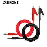 jxsinone p1040 1set 1m 4mm banana plug to crocodile alligator clip test probe lead wire cable test leads kits