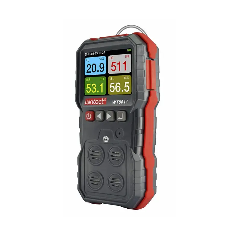 WT8811 многоканальный газоанализатор ручной кислород O2 сульфид водорода H2S окись