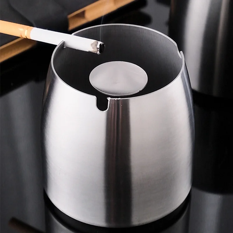 Стильная современная пепельница из нержавеющей стали ветрозащитная легкая