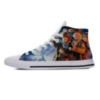 Забавные модные популярные повседневные тканевые кроссовки с высоким верхом из фильма Назад в будущее, легкие дышащие кроссовки с 3D принтом для мужчин и женщин