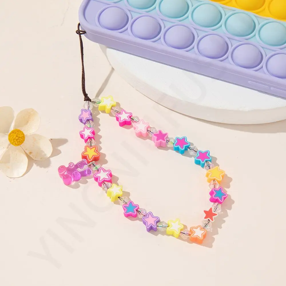 Mobile Phone Strap Silicone Bead Chain Flower Pendant Soft Pottery for Cell Case Hanging Cord Necklace Lanyard | Мобильные телефоны