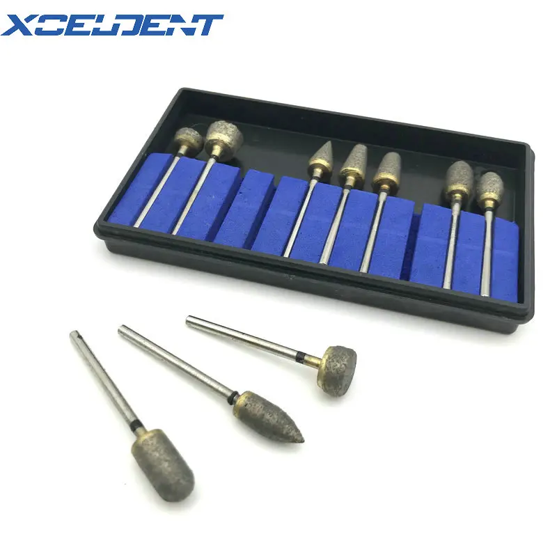 10 шт./компл. зубные HP алмазные буры полностью спеченные шлифовальные