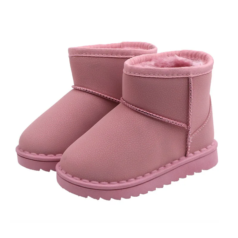 CUZULLAA/Детские теплые зимние ботинки с плюшевой подкладкой Обувь без шнуровки для