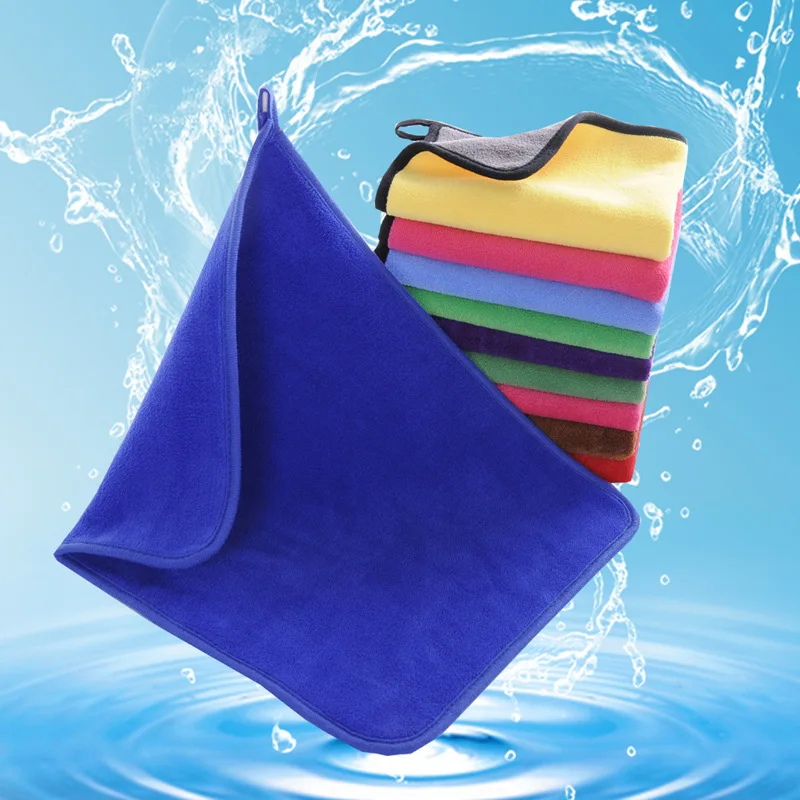 

3PC 5PCS 30 X 30cm Coral Velvet Absorbent Thick Clean Wipe Car Towel Scrub Hand Wash Towel Floor Towel Microfiber Cloth