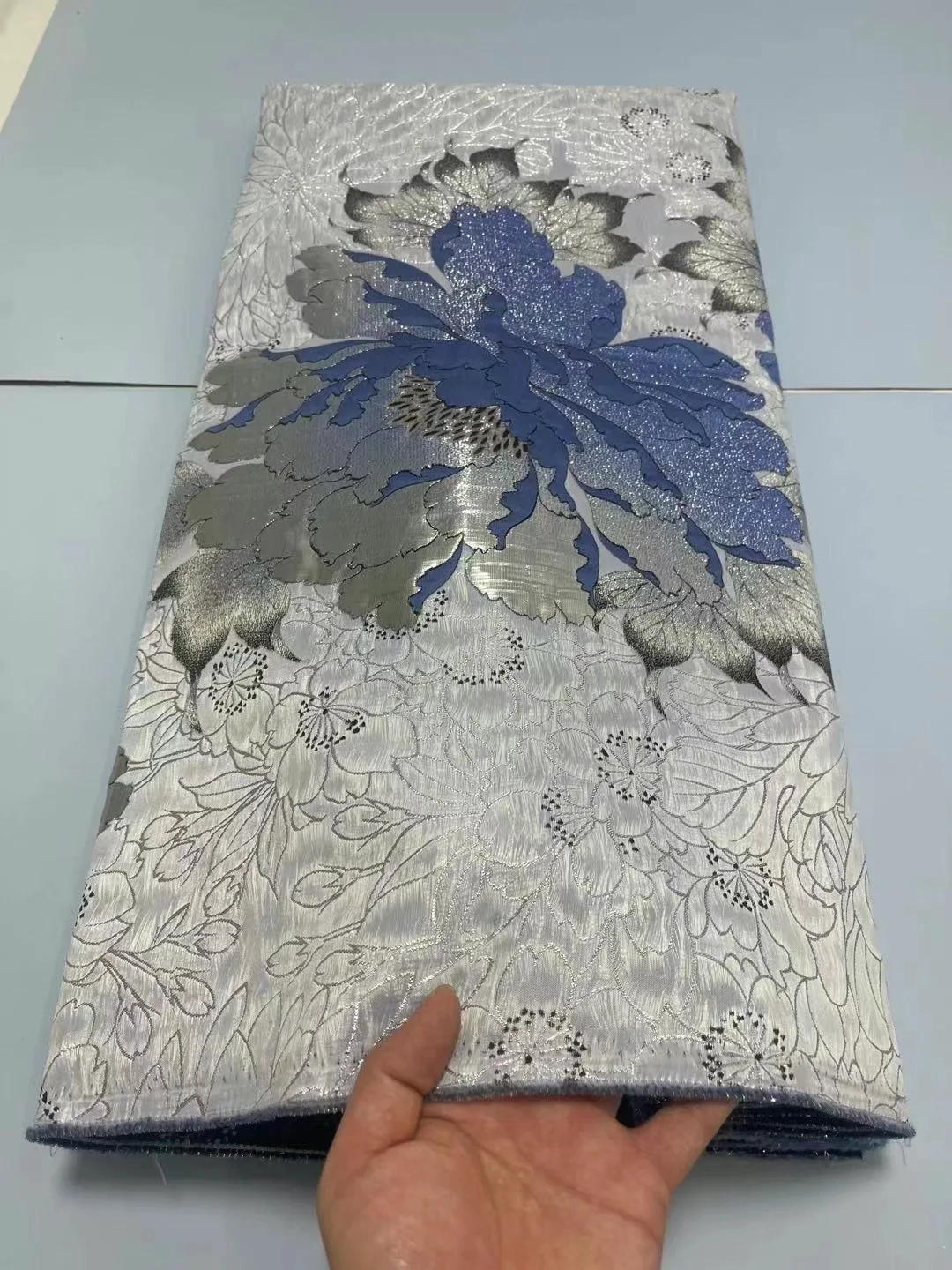 

New African Brocade Fabric Jacquard Lace Cloth Nigeria Flora Brocade Material DIY Tissus Tela Sewing Accessories K4887