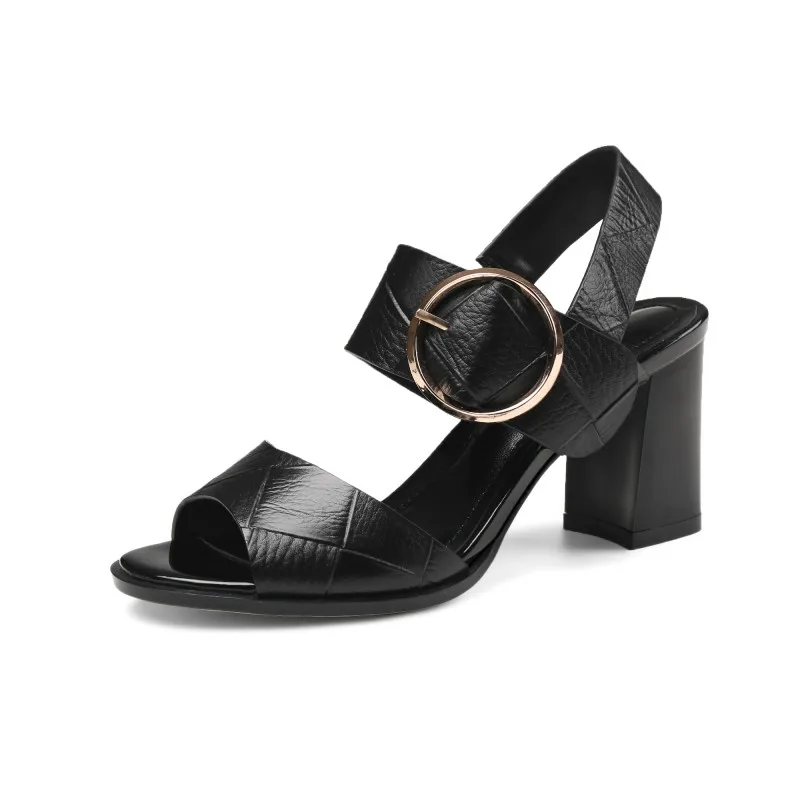 Сандалии женские на высоком каблуке босоножки с ремешком открытым носком и