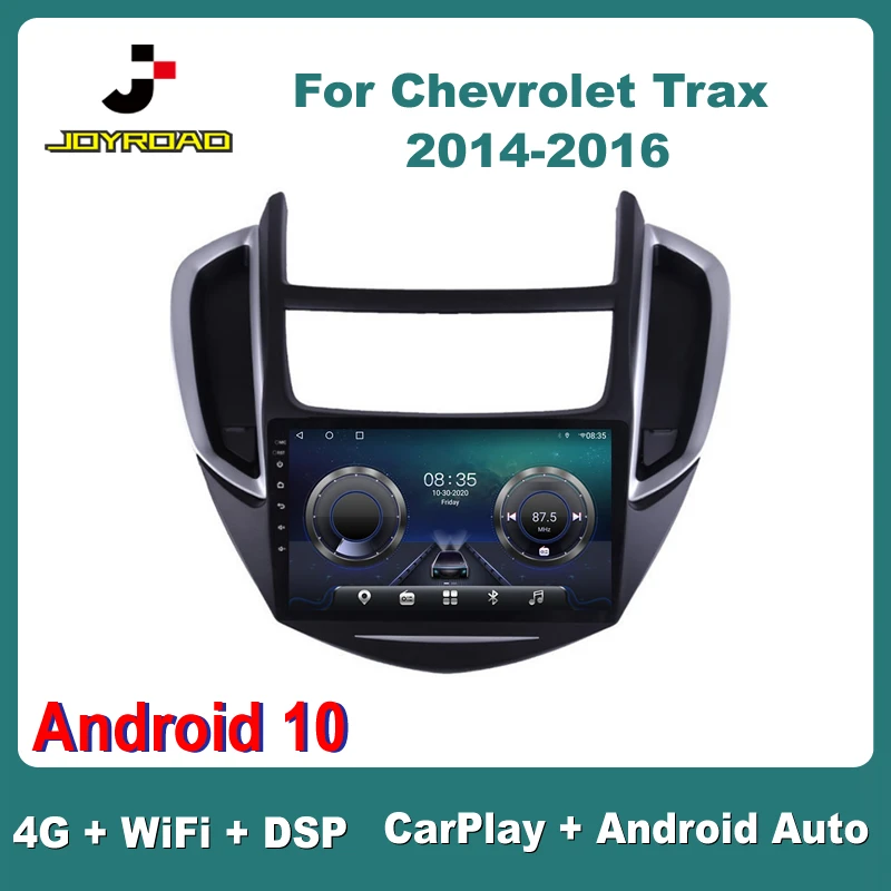 Автомагнитола 9 дюймов для Chevrolet Trax 2014-2016 Android 10 Carplay 4G Sim Wi-Fi DSP RDS автомобильный