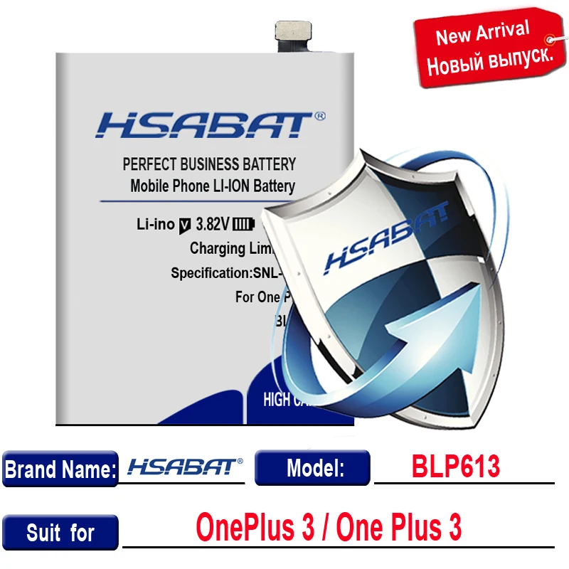 for one plus 3 HSABAT BLP633 BLP637 BLP571 BLP597 BLP613 BLP607 BLP657 BLP685 Батарея для Oneplus 1+ 1+ для one Plus 2, 3, 5, 6, 6 S, T X 3T A3010 - Цвет: for one plus 3