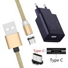 USB-адаптер для быстрой зарядки, Магнитный зарядный кабель типа C для Samsung Galaxy A70, A40, S8, Huawei P40, P30, P20, P10, honor 8, 9, 10, 20