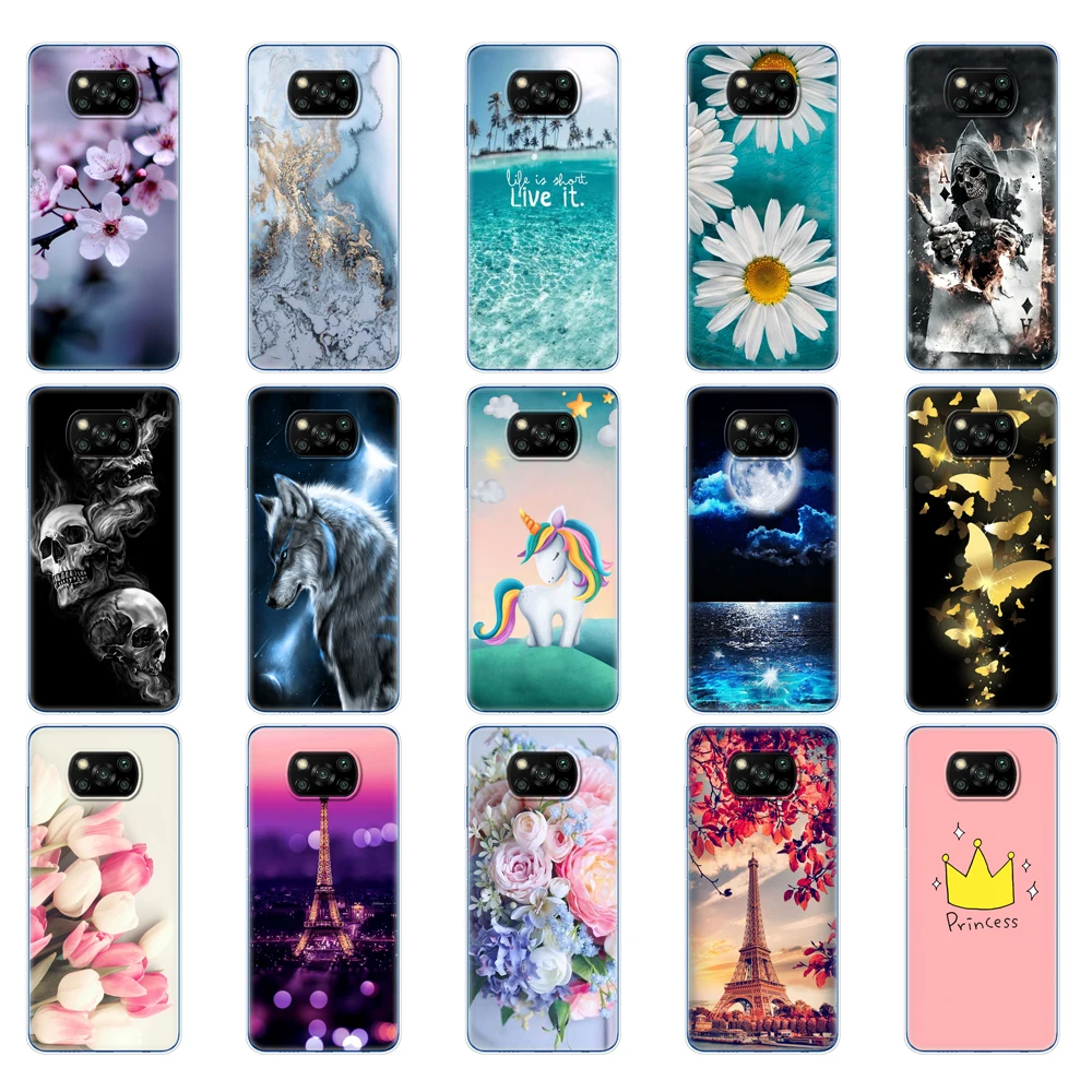 for xiaomi poco x3 nfc case silicon soft back for poco x3 pro case tpu bumper for poco x 3 pocox3 nfc 6 67 global phone cover free global shipping