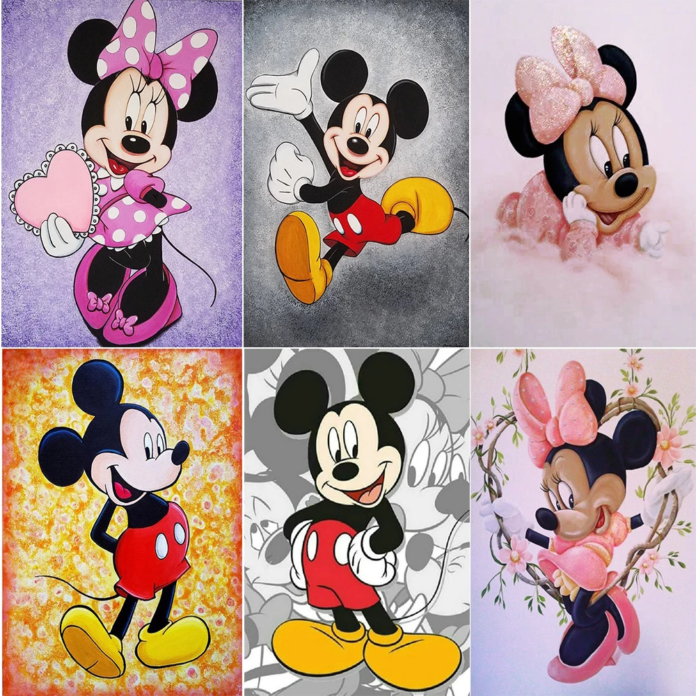 

Disney 5D DIY Square/round Diamond Painting Cross Stitch Mickey/Minnie Diamond Embroidery Cartoon Mosaic Brand Decorative Painti